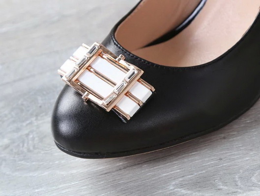 HERMES Shallow mouth Block heel Shoes Women--001